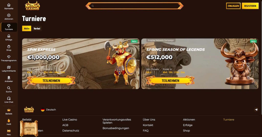 MinoCasino Turniere