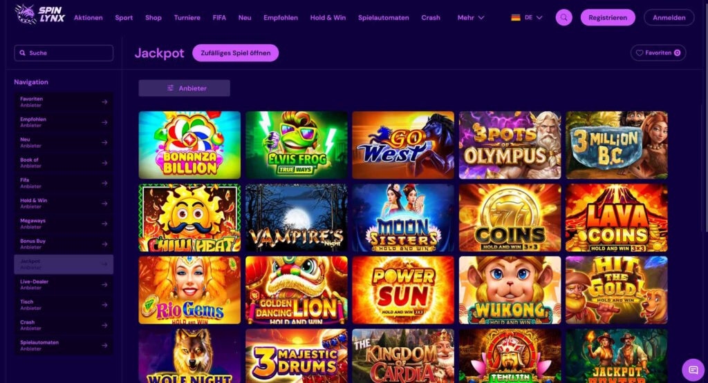 Spinlynx Jackpots